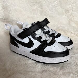 •Nike• Toddler Court Borough Low Recraft Sneaker | White/ Black | 9